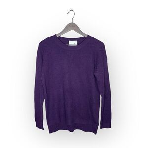 Wilfred Free Purple Woven Pullover Sweater